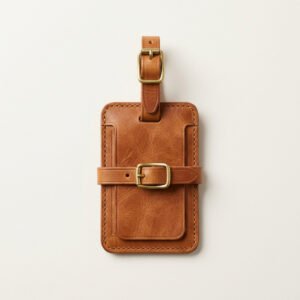 Leather Luggage Tag - Travel Accessories